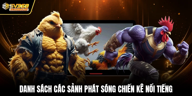 Danh sách các sảnh phát sóng chiến kê nổi tiếng